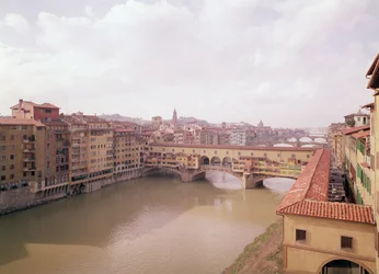 Blick auf den Arno und die Ponte Vecchio
